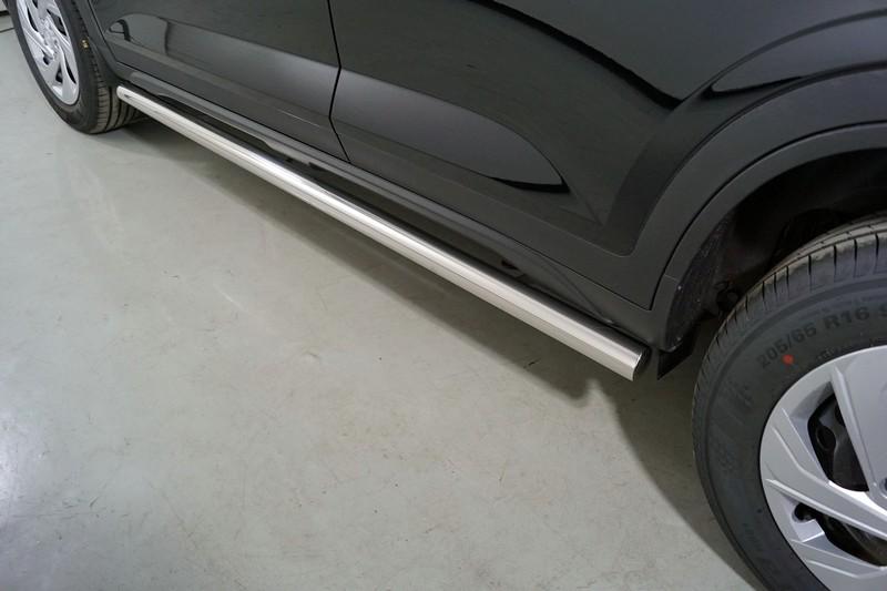 Пороги труба 60,3 мм для автомобиля Hyundai Creta 2021- арт. HYUNCRE21-26