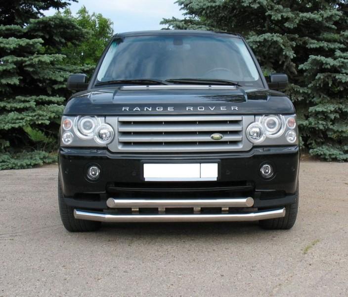 Защита переднего бампера d76/76 (3 секции) для Land Rover Range Rover LM2005, Slitkoff RRZ-000332