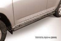 Защита порогов d57 труба черная Toyota Rav-4 (2009-2010) , Slitkoff, арт. TR409-011B