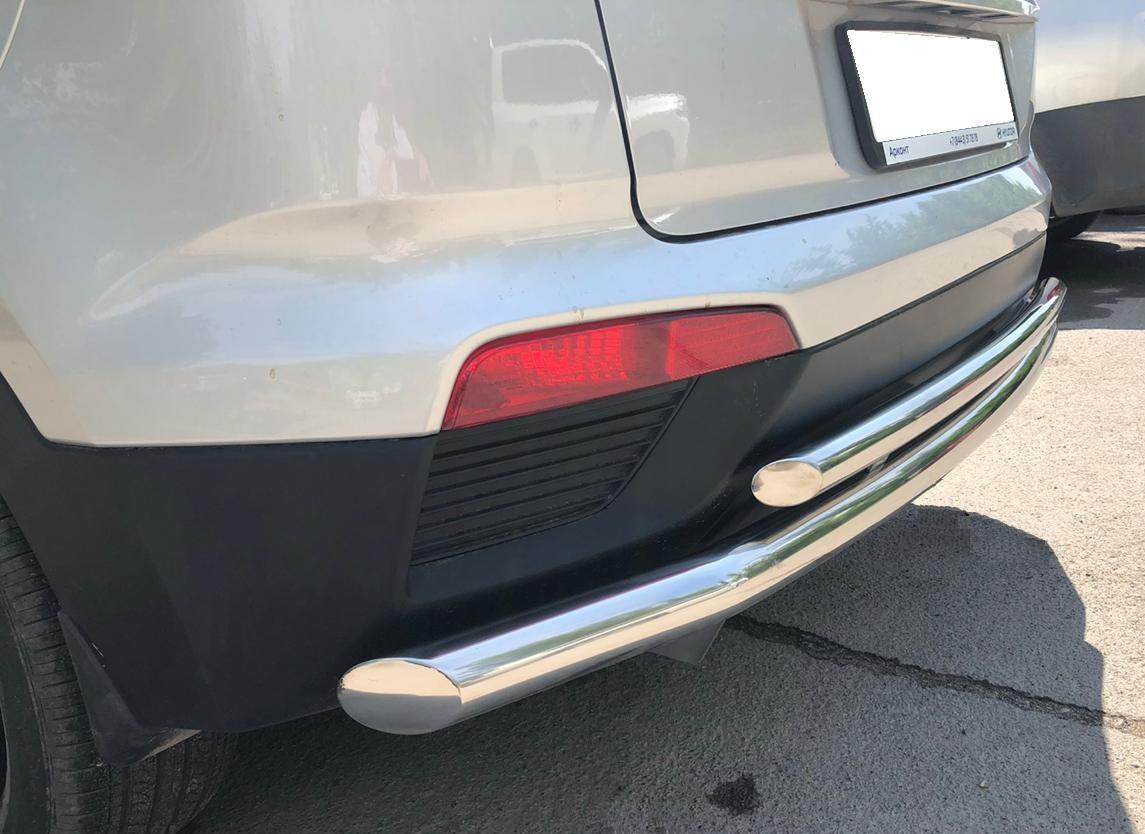 Защита заднего бампера  двойная (радиус) для автомобиля Hyundai Creta арт. HYC.16.16, Россия