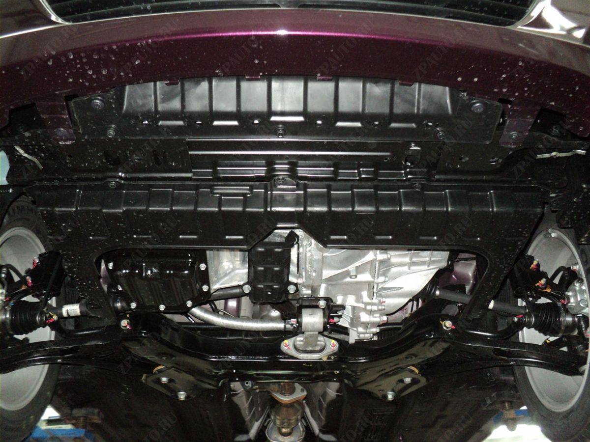 10.07ABC ЗАЩИТА КАРТЕРА ДВИГАТЕЛЯ И КПП HYUNDAI SOLARIS (ХЁНДАЙ СОЛАРИС) V-1,4; 1,6 (2010-2017) / KIA RIO (КИА РИО) (V-ВСЕ, 2011-02.2017) (АЛЮМИНИЙ 4 ММ)