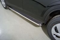 Пороги с площадкой (нерж. лист) 42,4 мм Haval DARGO 2022- арт. HAVDAR22-22