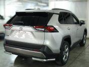 Защита заднего бампера "уголки" d-60 для автомобиля Toyota RAV4 2019 арт. TRN19_3.2, Технотек