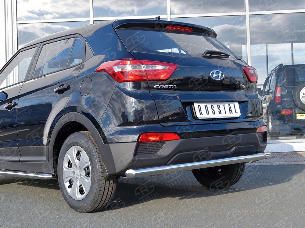 Защита заднего бампера d57 для Hyundai Creta 2016, Slitkoff HCRZ-002431