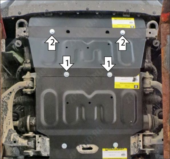 Защита алюминиевая Мотодор (Радиатор), 4 мм,  для Changan Hunter Plus  2023- арт. 347201