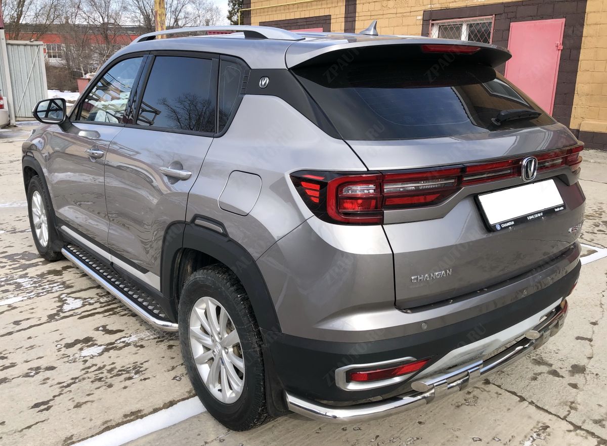 Пороги с накладным листом для автомобиля CHANGAN CS35 Plus 2023 арт. CGCS35P.23.41