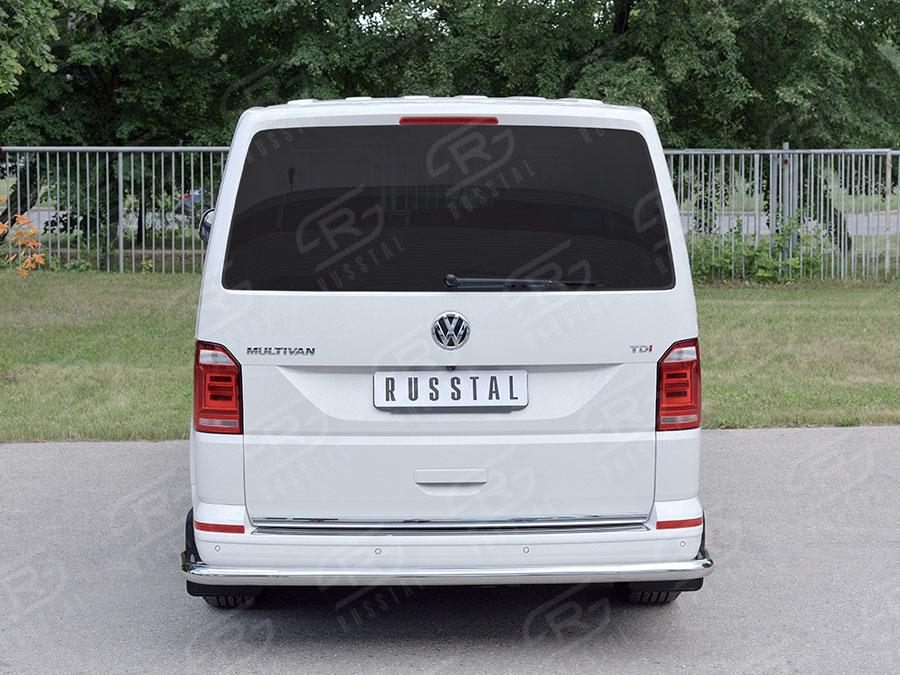 Защита заднего бампера d57 Volkswagen Transporter T6 2015 Caravelle/Multivan короткая база, Slitkoff VCTZ-002321