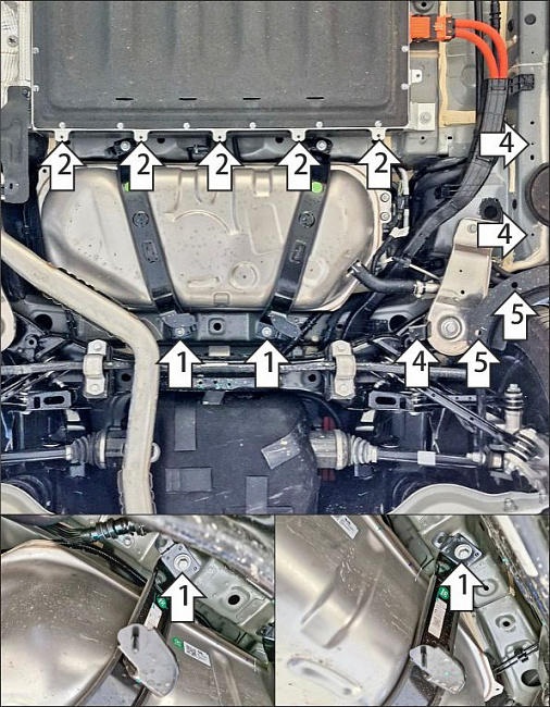 Защита алюминиевая Мотодор (Топливный бак), 4 мм,  Li L6  2024- арт. 349904