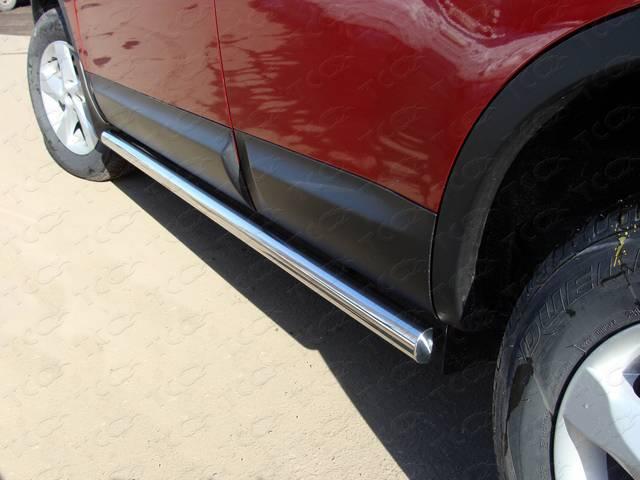 Пороги труба 60,3 мм для автомобиля Nissan Qashqai 2009-2013, TCC Тюнинг NISQASH10-03