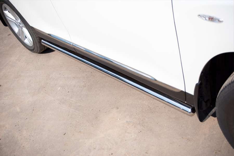 Пороги труба d57 вариант 3 для Toyota Highlander 2010, Slitkoff THT-0007373