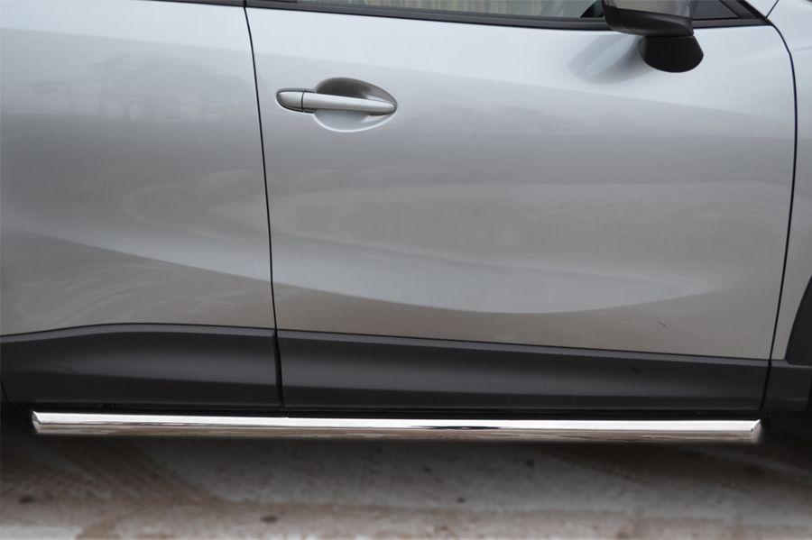 Защита порогов d63 вариант 1 для Mazda CX-5 2011, Руссталь M5T-0011361