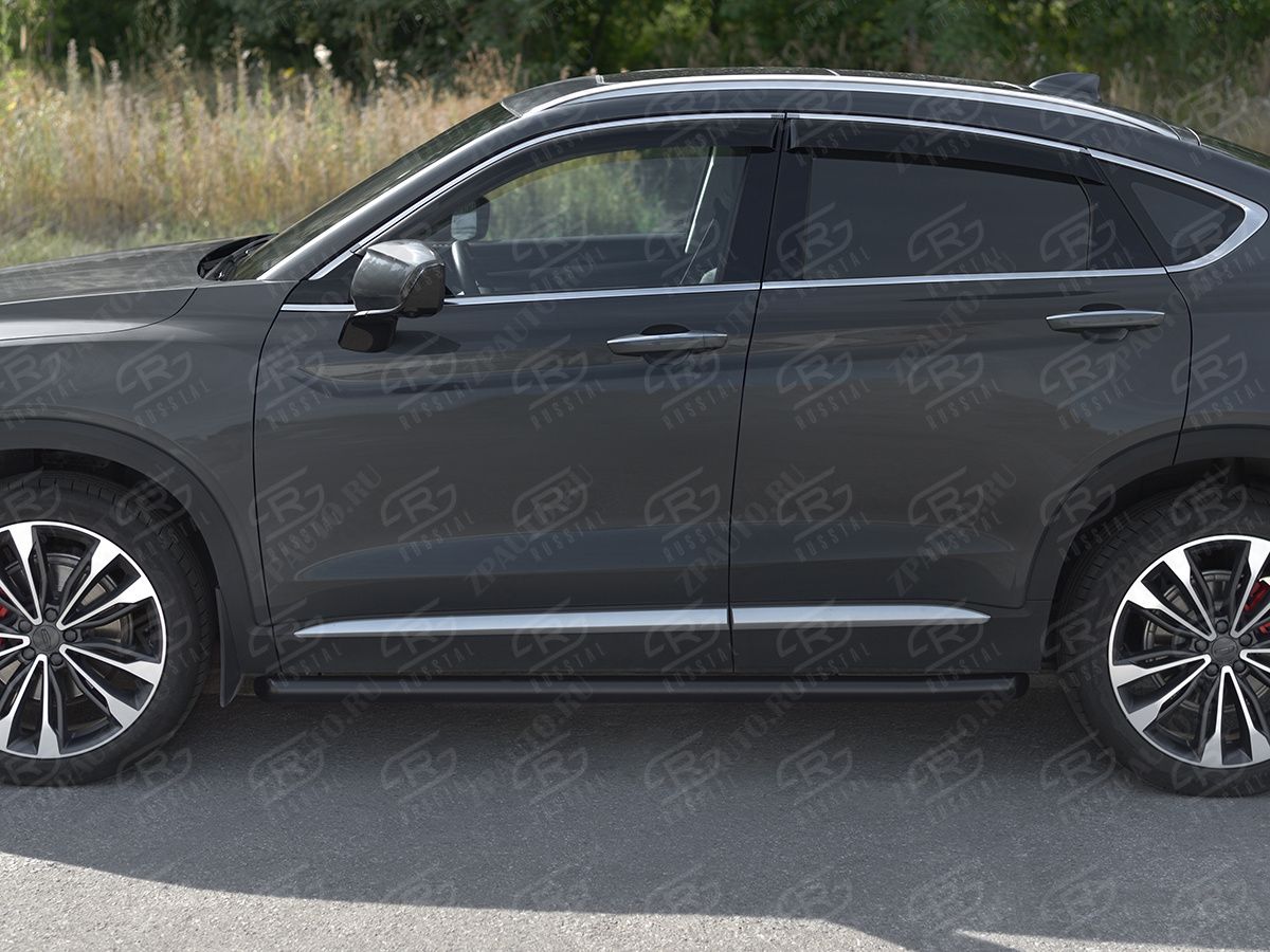 GEELY TUGELLA 2020- Пороги труба d57 (вариант 1) black GTGT-0039451CH
