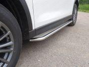 Пороги с площадкой (нерж. лист) 60,3 мм для автомобиля Mazda CX-5 2012-2015, TCC Тюнинг MAZCX512-19