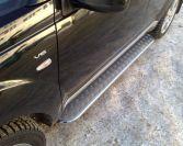 Пороги труба d42 с листом для Mitsubishi Outlander XL 2007-2009, Slitkoff MOL-000115