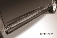 Защита порогов d76 труба черная Mazda BT-50 (2006-2011) , Slitkoff, арт. MZB012B