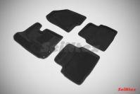 Ковры салонные 3D черные для Hyundai ix35 2010-2015, Seintex 82158
