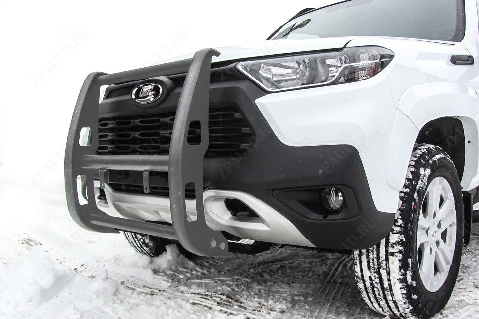 Кронштейн для противотуманных фар серебристый Brutal Lada Niva Travel (2020-2023) , Slitkoff, арт. NivTR016S