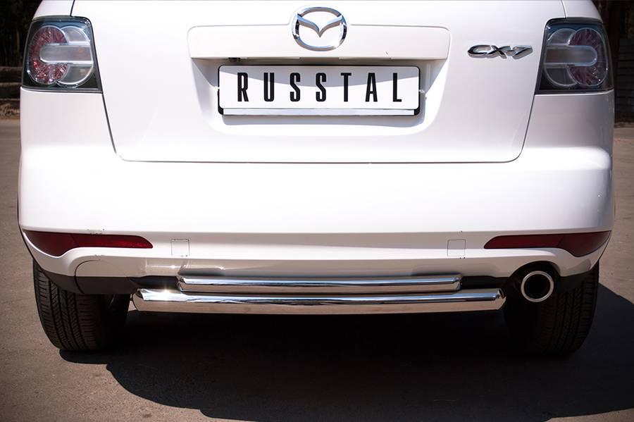 Защита заднего бампера d57/42 для Mazda CX-7 2010, Slitkoff MC7Z-000651