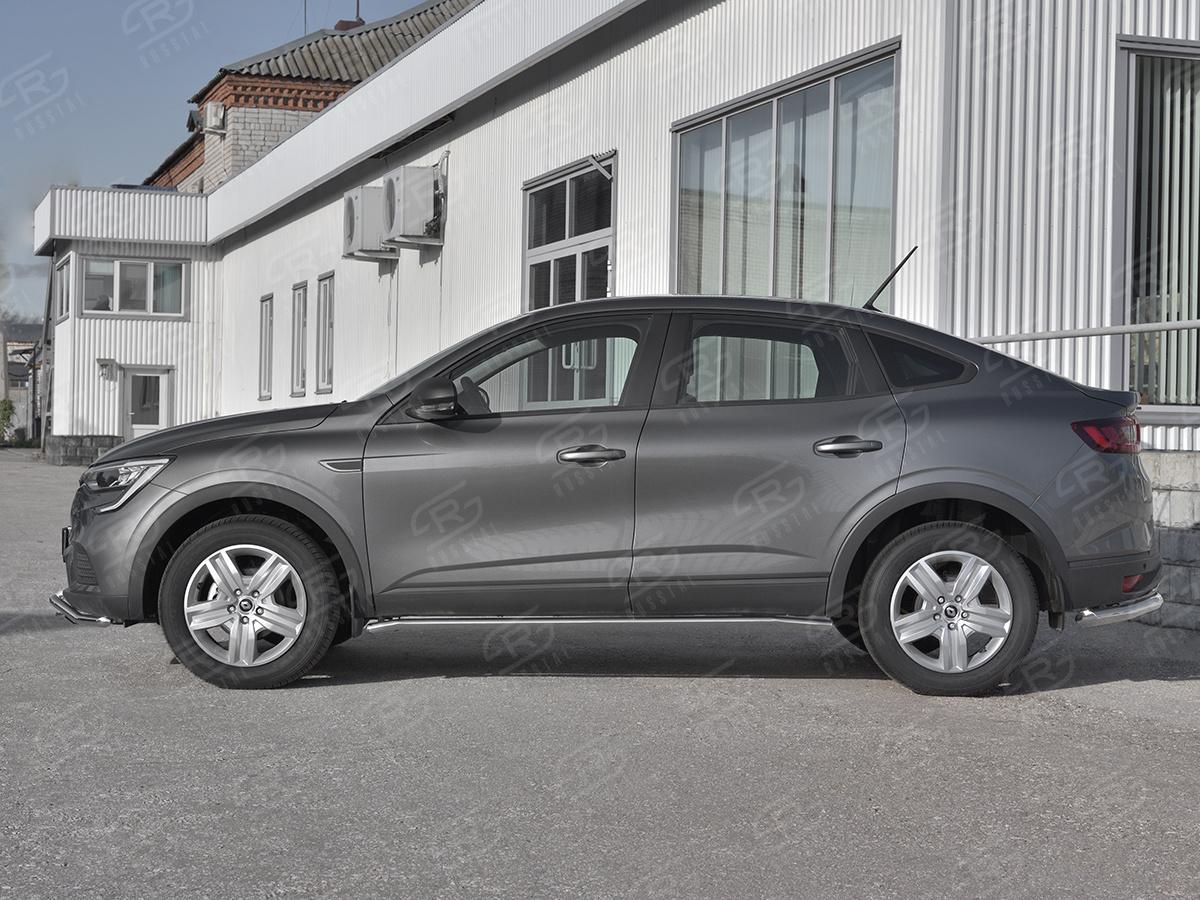 Пороги труба d42(вариант 3) для автомобиля Renault Arkana арт. RART-0033203, Slitkoff