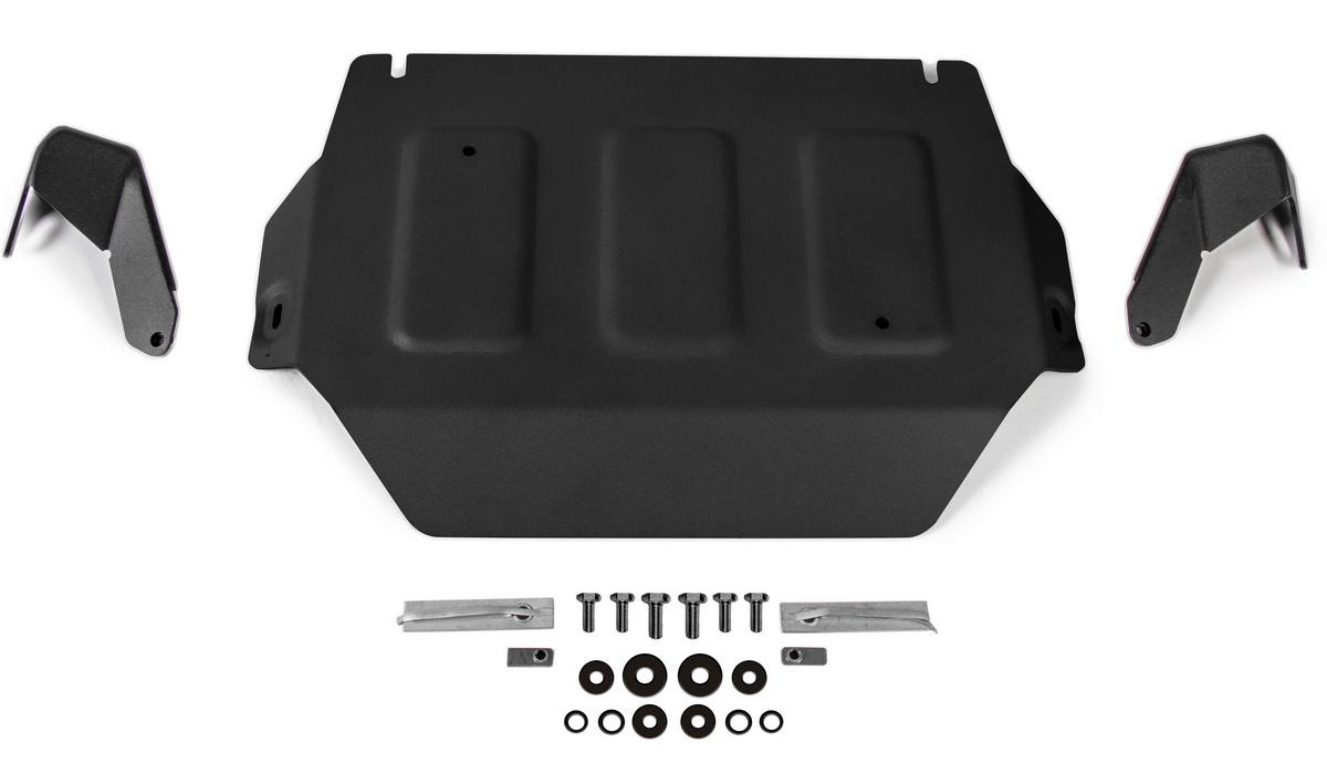 Защита РК Rival (черная) для Mercedes-Benz G-klasse W464 2018-н.в., штампованная, алюминий 6 мм, с крепежом, 2333.3954.1.6