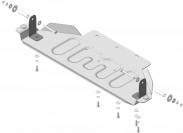 Защита алюминиевая Мотодор (Раздаточная коробка), 5 мм,  Dodge Ram 1500 RHO  2024- арт. 32921
