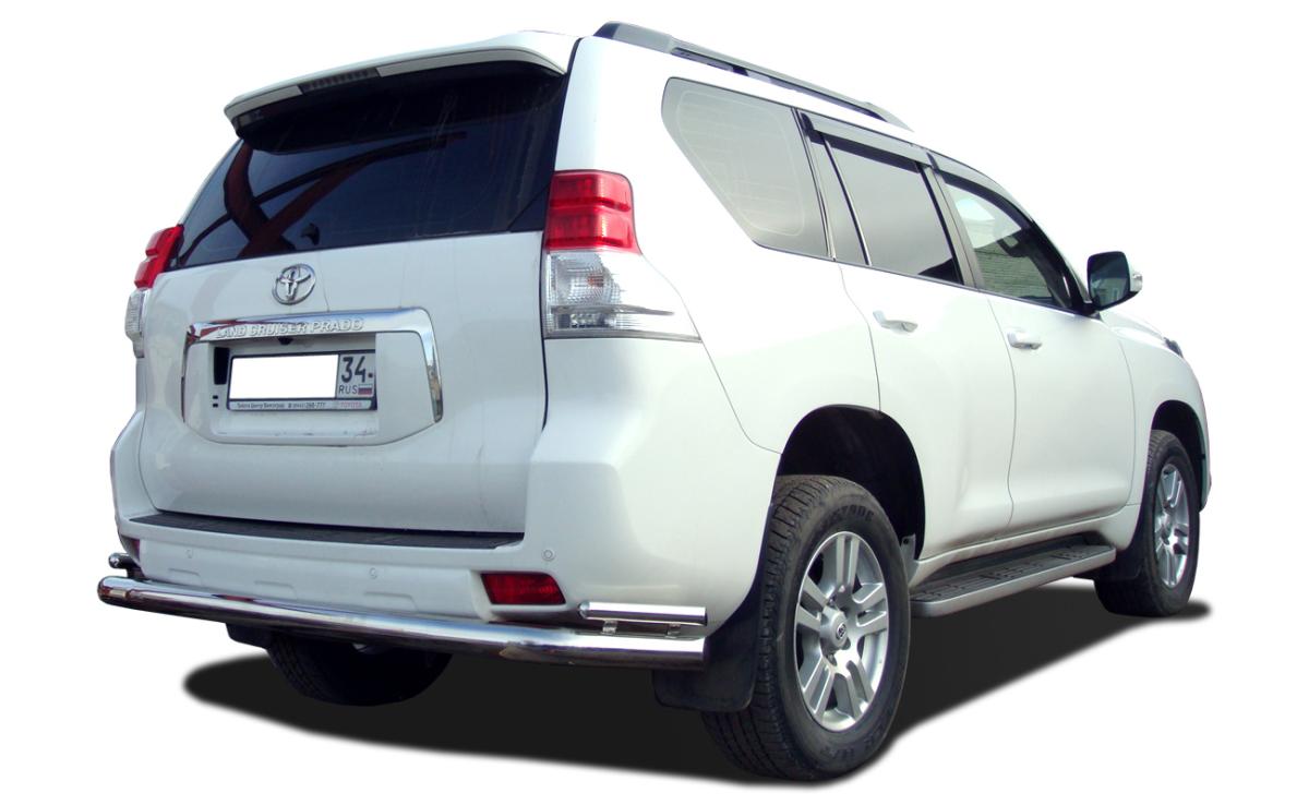 Защита заднего бампера угловая большая d76/42 для Toyota Land Cruiser Prado 150 2014, TLCP150.14.21, Россия
