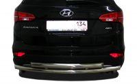 Защита заднего бампера  двойная (радиус) для автомобиля HYUNDAI Santa Fe 2012. HYSF.12.16, Россия