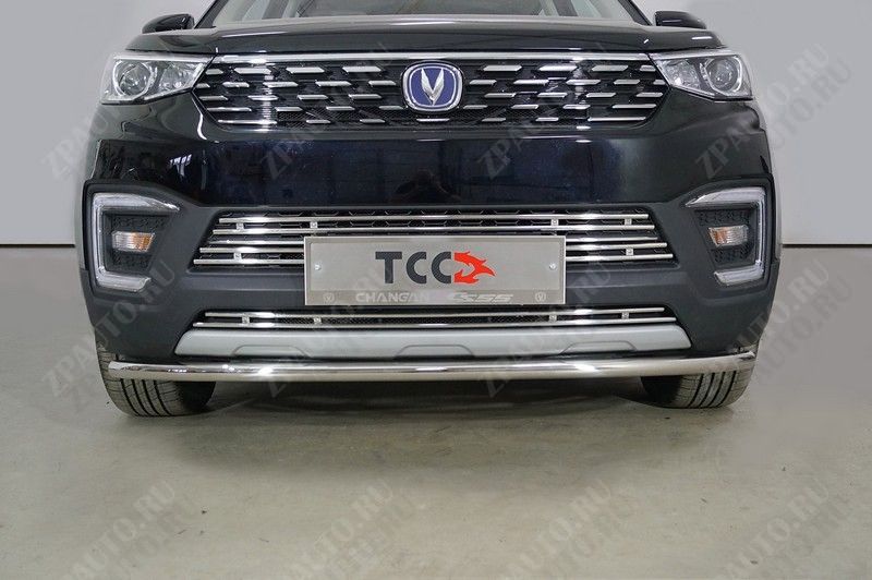 Защита передняя нижняя 42,4 мм Changan CS55 2WD 1.5T 2022- арт. CHANCS5522-08