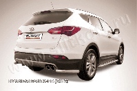 Уголки d57 Hyundai Santa-Fe (2012-2018) Black Edition, Slitkoff, арт. HSFT12-011BE