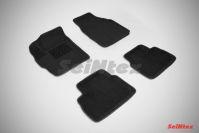 Ковры салонные 3D черные для Daewoo Matiz 2000-, Seintex 82157