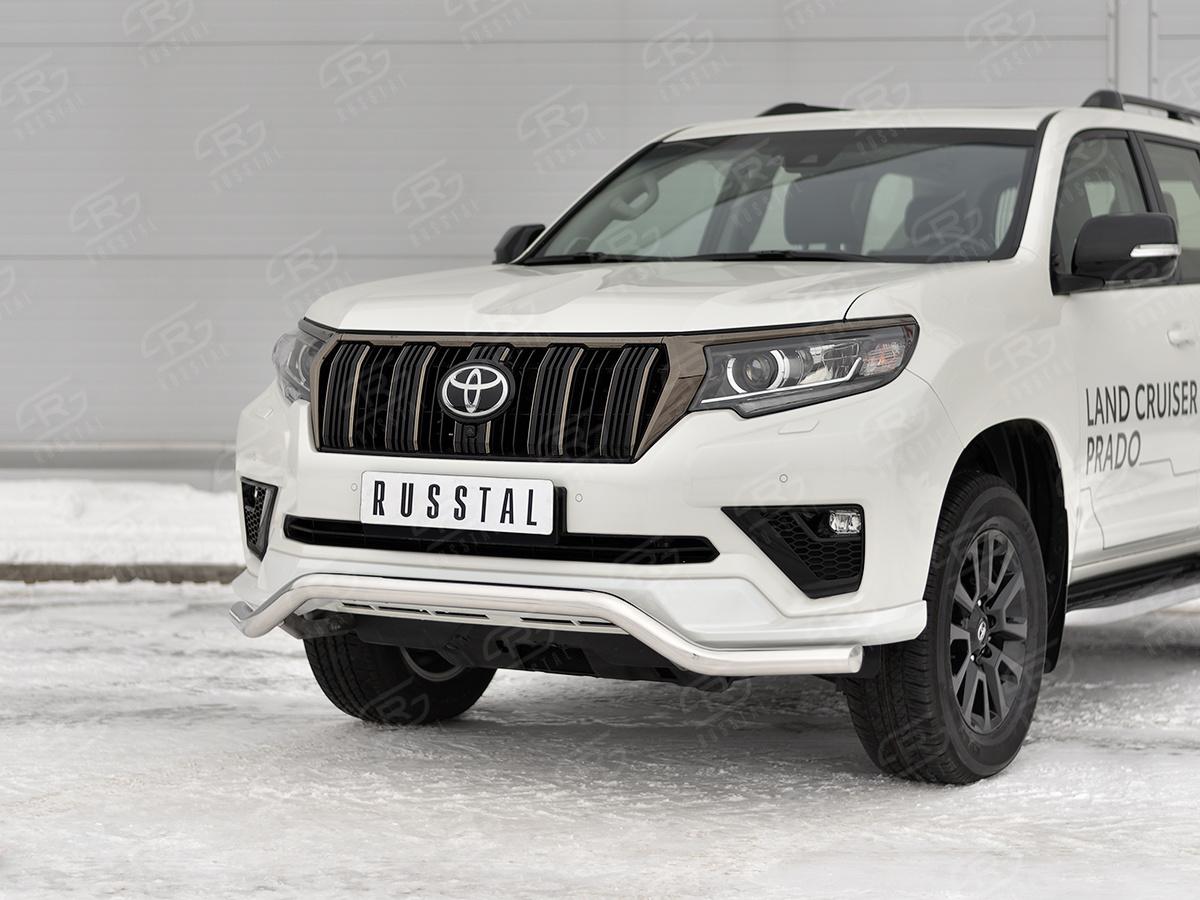 TOYOTA LC PRADO 150 BLACK ONYX 2020- Защита переднего бампера d57 волна LCPZ-003544