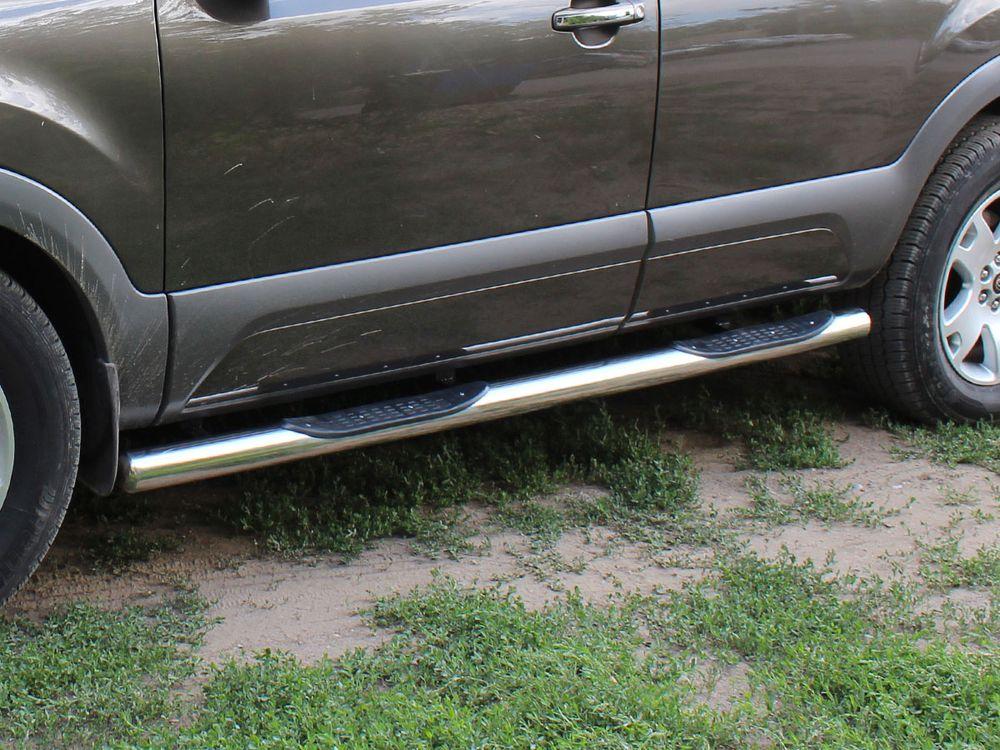 Пороги степ (с проступью) d-76 для KIA Mohave, Технотек KMV_2