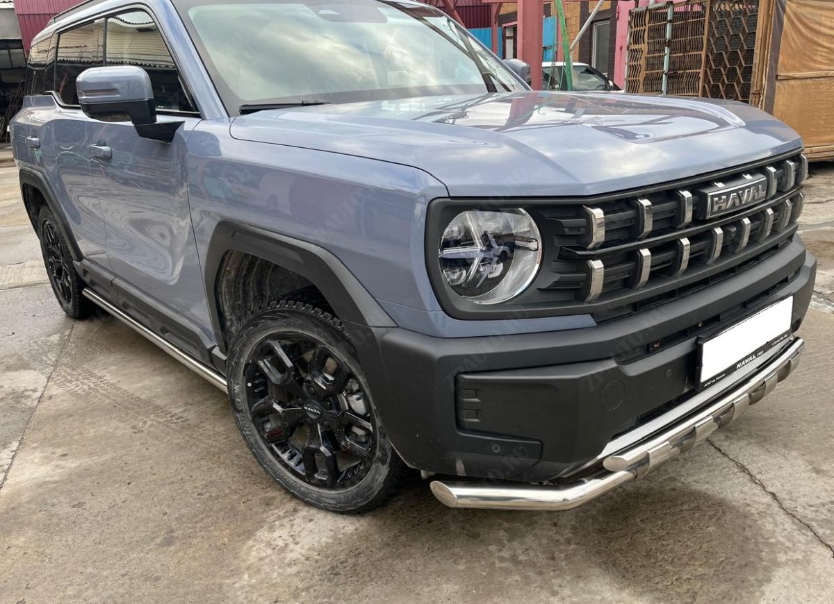 Защита штатного порога труба для автомобиля HAVAL H3 2024 арт. HVH3.24.32