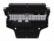 Защита картера и радиатора для SKODA Octavia A7 (RS) 2013 -, V-1,4 МТ; 1,4 TSI МТ; 1,6 MPI  МТ; 1,8 TSI  МТ; 1,8 TSI DSG, Sheriff, сталь 2,0 мм, арт. 21.3967