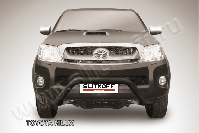 Кенгурятник d76 низкий широкий мини черный Toyota Hilux (2004-2011) , Slitkoff, арт. THL005B