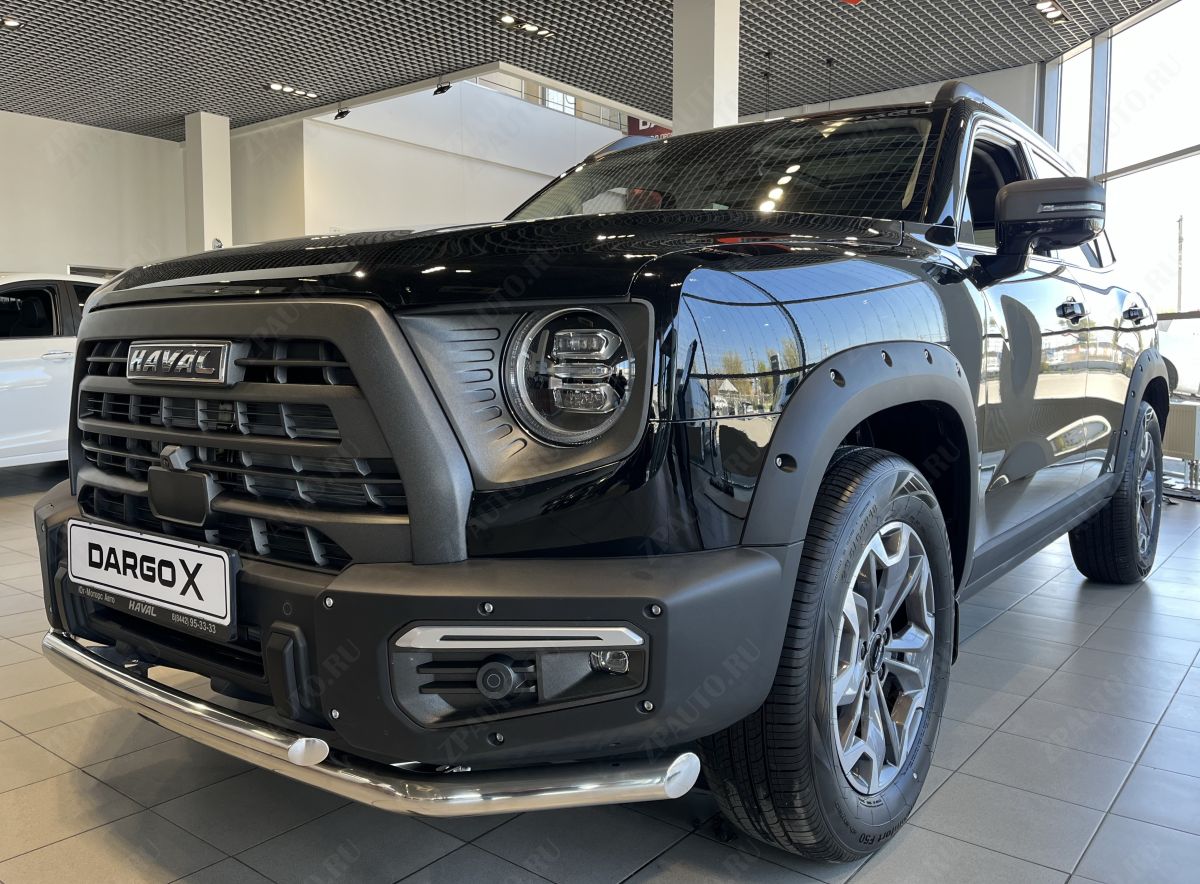 Защита переднего бампера двойная для автомобиля HAVAL Dargo X 2023 арт. HVDX.23.03
