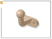 ТСУ на NISSAN Navara D40, 2005-2010,2010-2016/NISSAN NP 300 D23, 2016-, (с пластиковым бампером), тип шара: C, Aragon, арт. E4404CC