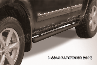 Защита порогов d76 труба черная Nissan Pathfinder (2010-2014) , Slitkoff, арт. NIP11-004B