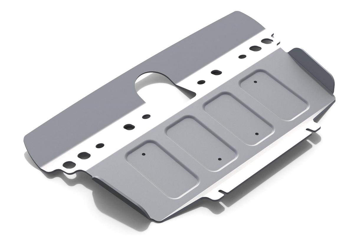 Защита радиатора Rival для Nissan Patrol Y62 2010-2019, штампованная, алюминий 6 мм, с крепежом, 2333.4162.1.6