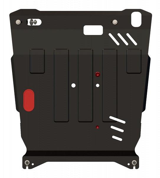 Защита картера и КПП для CITROEN C4 AirCross  2012 - 2017, V-2,0 АТ, Sheriff, сталь 2,0 мм, арт. 05.1282