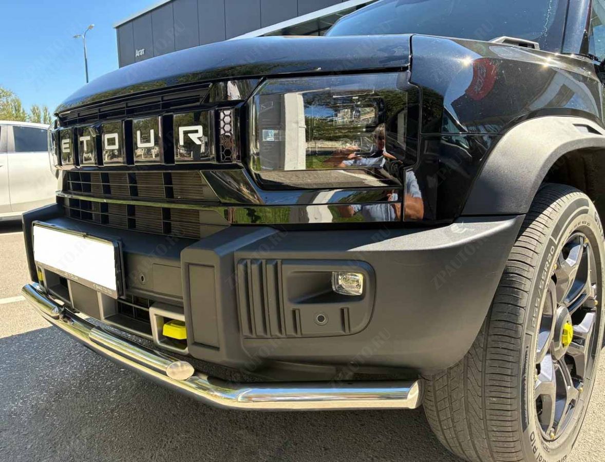 Защита переднего бампера двойная для автомобиля JETOUR T2 2024 арт. JET.T2.24.03