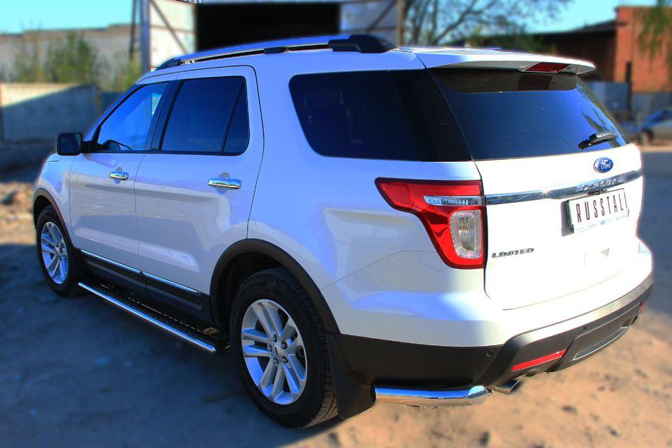 Защита заднего бампера уголки d76 для Ford Explorer 2012, Slitkoff FEZ-001316
