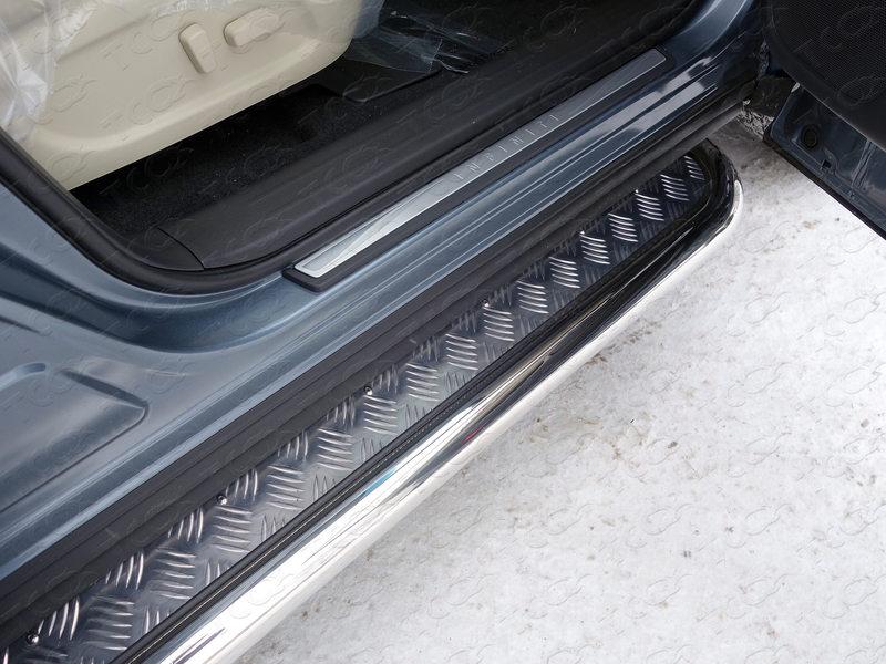 Пороги с площадкой 60,3 мм для автомобиля Infiniti QX 60 2016-, TCC Тюнинг INFQX6016-20