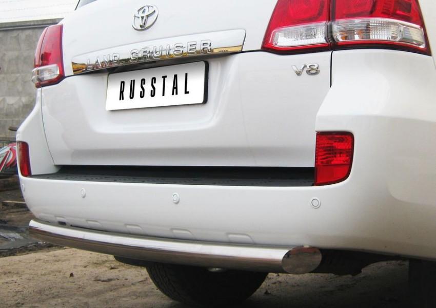 Защита заднего бампера d76 для Toyota Land Cruiser 200 2007-2012, Slitkoff LCZ-000202