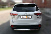 Защита задняя (ОВАЛ) D 75х42 для Toyota Highlander(Тойота Хайлендер), ALFeco арт. HIGHL-14.06