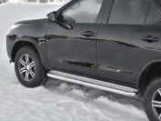 Пороги труба d57 с листом вариант 2 на Toyota Fortuner 2017, Slitkoff TFL-0028832