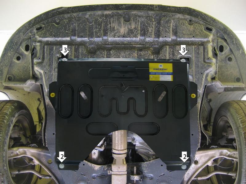 Защита стальная Мотодор (Двигатель, Коробка переключения передач), 2 мм, Сталь для Nissan Teana 2008-2014 арт. 71412