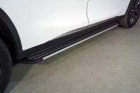 Пороги алюминиевые "Slim Line Silver" 1820 мм для автомобиля Cheryexeed TXL 2020- арт. CHEREXETXL20-26S