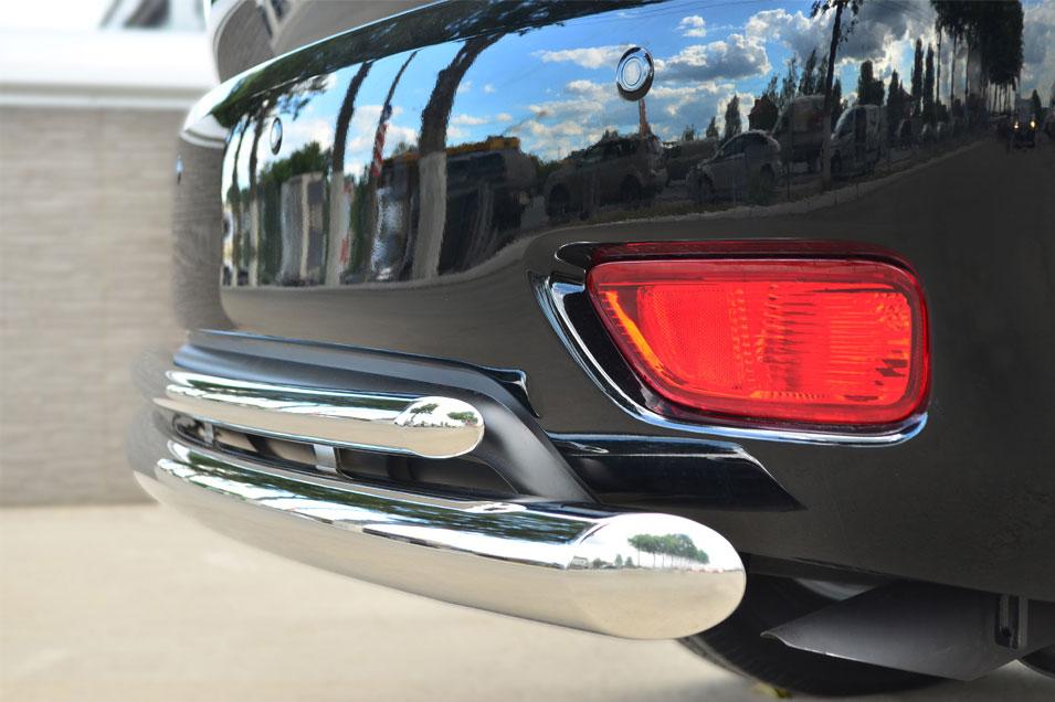 Защита заднего бампера d76/42 дуги для Nissan Patrol 2014, Slitkoff, PATZ-001734