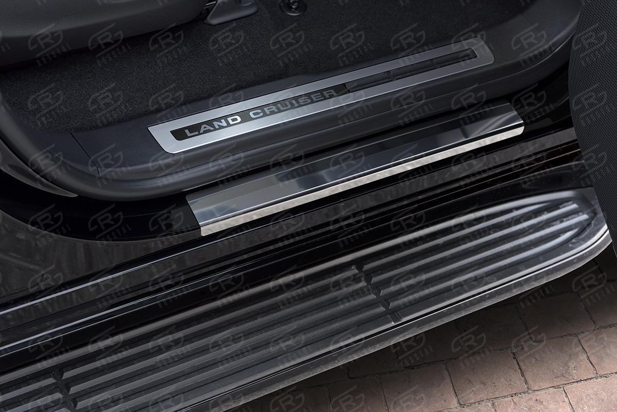TOYOTA LAND CRUISER 300 70TH ANNIVERSARY 2021- Накладки на пороги RUSSTAL (нерж., зеркало) TLC30021-01